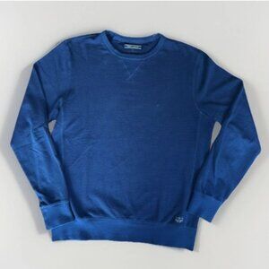 Tommy Hilfiger Mens Garment Dyed Vintage Fit Textured Blue Shirt Size Medium